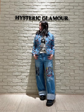 「ワイドパンツ 」｜「アイテム（デニムジャケット）」を使った、SUZUKIさん（レディース・150cm）の冬コーディネート