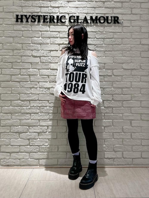 ヴィンテージ　Aウォーホール×ヒステリックグラマー ベリー柄ダメージミニスカート MOTOR CITY FEVER柄 ローライズミニスカート|HYSTERIC GLAMOUR