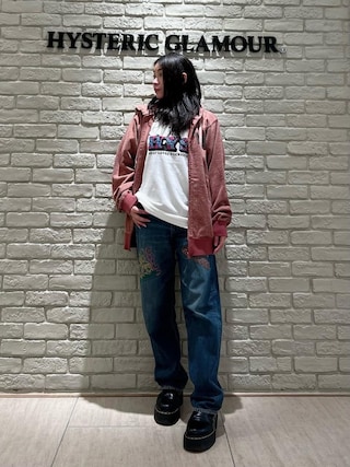 ヒステリックグラマー オーバーサイズフルジップパーカー　フーディ　黒　Ｌサイズ SUPER HYS ワッペンパーカー（パーカー）｜HYSTERIC GLAMOUR
