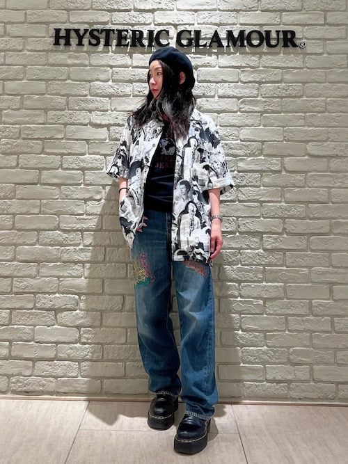 ユニセックス【ヒステリックグラマー】KINKY JEANS タンクトップ HYSTERIC GLAMOUR - HYS KINKY JEANS タンクトップ / ブラック