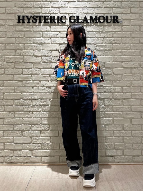 hysteric glamour アーティストプリント デニムパンツ HYSTERIC SPY スキニーデニムパンツ|HYSTERIC GLAMOUR WOMEN