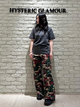 「フレアパンツ」｜「アイテム（パンツ、グリーン系）」を使った、SUZUKIさん（レディース・150cm）の夏コーディネート