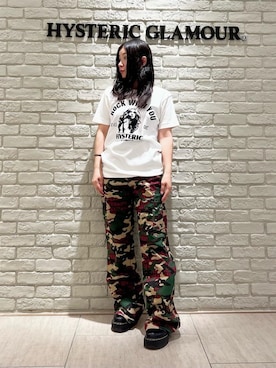 「フレアパンツ」｜「アイテム（パンツ、グリーン系）」を使った、SUZUKIさん（レディース・150cm）の夏コーディネート