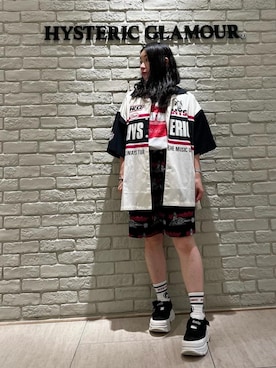 「アイテム（ソックス/靴下、ブルー系）」を使った、SUZUKIさん（レディース・150cm）の夏コーディネート