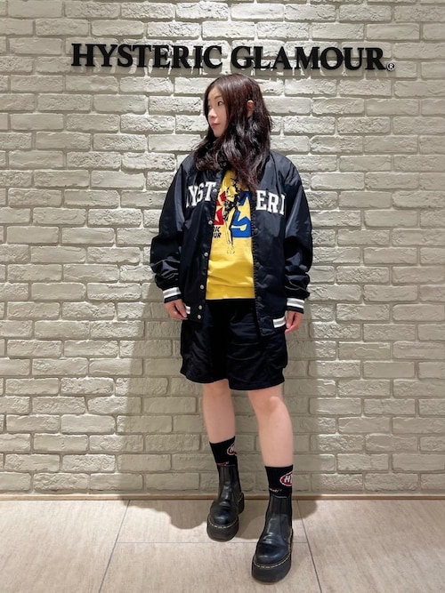 【レア美品】ヒステリックグラマー クロップド丈カーゴパンツ ブラック XS カーゴショーツ（カーゴパンツ）｜HYSTERIC GLAMOUR