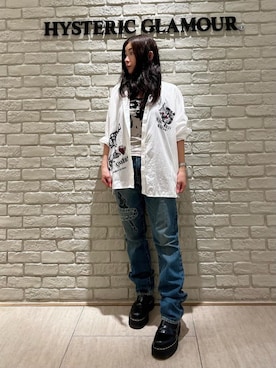 「HYSTERIC GLAMOUR（ヒステリックグラマー）のアイテム（シャツ/ブラウス）」を使った、SUZUKIさん（レディース・150cm）の夏コーディネート