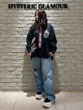 「HYSTERIC GLAMOUR（ヒステリックグラマー）のアイテム（シャツ/ブラウス）」を使った、SUZUKIさん（レディース・150cm）の秋コーディネート