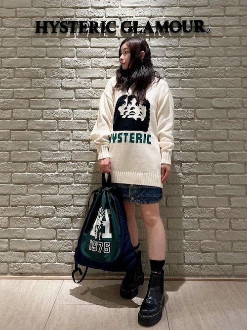 ヒステリックグラマー　ノーカラー　コットン ブルゾン ネイビー フリーサイズ STYLING | HYSTERIC GLAMOUR ONLINE STORE ヒステリックグラマー