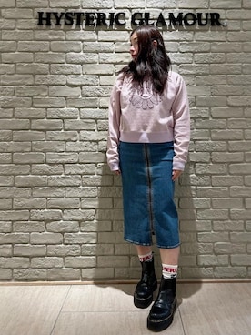 「アイテム（デニムスカート）」を使った、SUZUKIさん（レディース・150cm）の秋コーディネート