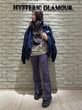「アイテム（ミリタリージャケット）」を使った、SUZUKIさん（レディース・150cm）の秋コーディネート