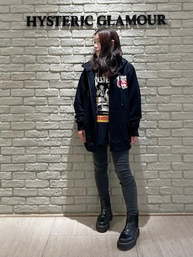 「HYSTERIC GLAMOUR（ヒステリックグラマー）のアイテム（パーカー）」を使った、SUZUKIさん（レディース・150cm）の秋コーディネート