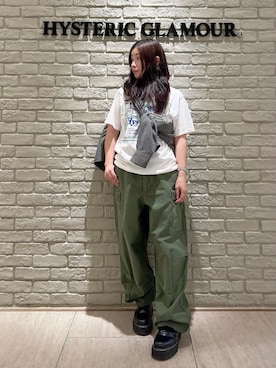 「アイテム（カーゴパンツ）」を使った、SUZUKIさん（レディース・150cm）の秋コーディネート