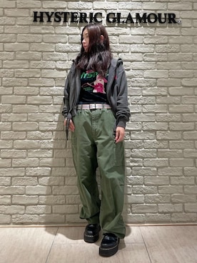 「アイテム（カーゴパンツ）」を使った、SUZUKIさん（レディース・150cm）の秋コーディネート