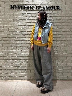 「HYSTERIC GLAMOUR（ヒステリックグラマー）のアイテム（ベスト）」を使った、SUZUKIさん（レディース・150cm）の秋コーディネート