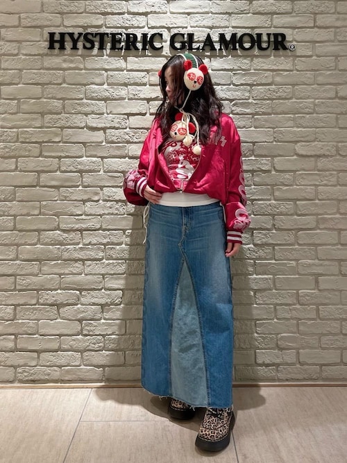 ヒステリックグラマー　スネーク　デニムスカート　Ｓ HYSTERIC GLAMOUR スカート SNAKE LOOP リメイクデニムスカート