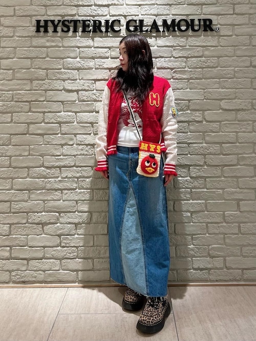 ヒステリックグラマー デニムスカート SNAKE LOOP柄 スタッズ Y2K HYSTERIC GLAMOUR スカート SNAKE LOOP リメイクデニムスカート