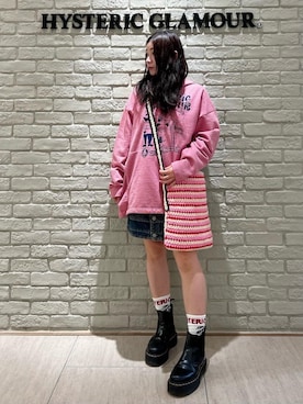 「HYSTERIC GLAMOUR（ヒステリックグラマー）のアイテム（ショルダーバッグ）」を使った、SUZUKIさん（レディース・150cm）の秋コーディネート