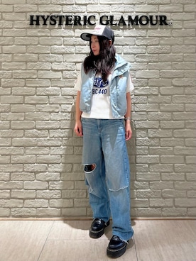 「HYSTERIC GLAMOUR（ヒステリックグラマー）のアイテム（ベスト）」を使った、SUZUKIさん（レディース・150cm）の秋コーディネート