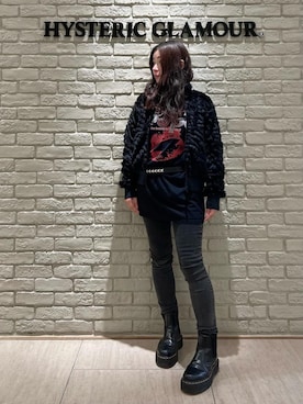 「ロック」｜「アイテム（トップス）」を使った、SUZUKIさん（レディース・150cm）の秋コーディネート