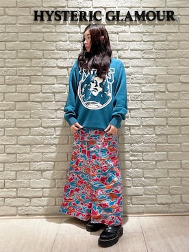 「HYSTERIC GLAMOUR（ヒステリックグラマー）のミリタリーロングスカート（スカート）」を使った、SUZUKIさん（レディース・150cm）の秋コーディネート