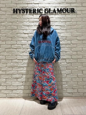 「HYSTERIC GLAMOUR（ヒステリックグラマー）のミリタリーロングスカート（スカート）」を使った、SUZUKIさん（レディース・150cm）の秋コーディネート