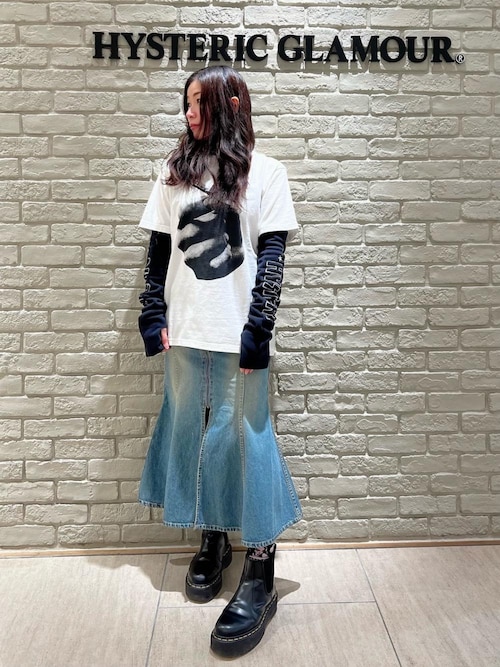 HYSTERIC GLAMOUR アームカバー ロゴ刺繍 アームウォーマー レディース