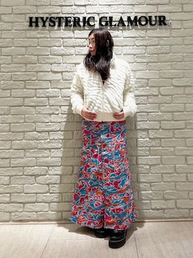 「HYSTERIC GLAMOUR（ヒステリックグラマー）のミリタリーロングスカート（スカート）」を使った、SUZUKIさん（レディース・150cm）の秋コーディネート