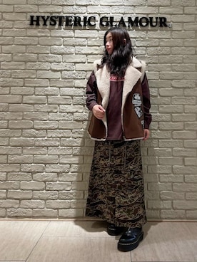 「HYSTERIC GLAMOUR（ヒステリックグラマー）のアイテム（ベスト）」を使った、SUZUKIさん（レディース・150cm）の秋コーディネート