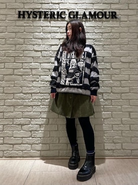 「HYSTERIC GLAMOUR（ヒステリックグラマー）のアイテム」を使った、SUZUKIさん（レディース・150cm）の秋コーディネート