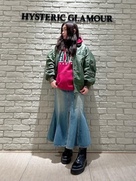 「アイテム（ミリタリージャケット）」を使った、SUZUKIさん（レディース・150cm）の秋コーディネート