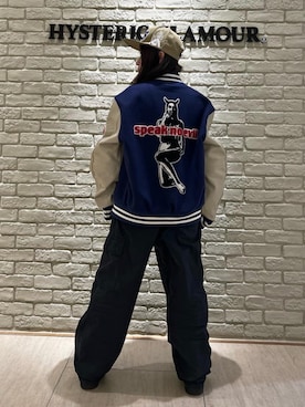 「バックプリント」｜「アイテム（ジャケット/アウター）」を使った、SUZUKIさん（レディース・150cm）の冬コーディネート