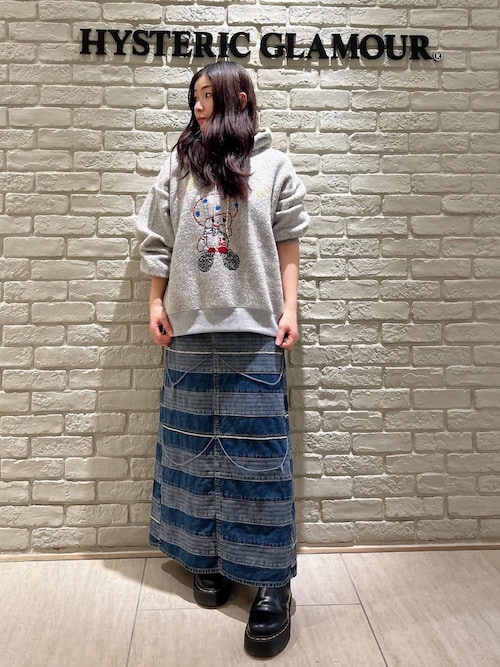 スクラッチロングデニムスカート（スカート）｜HYSTERIC GLAMOUR