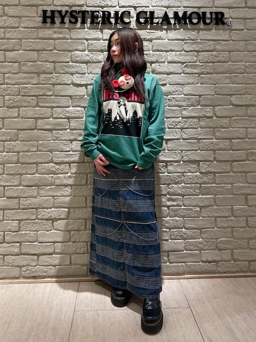 スクラッチロングデニムスカート（スカート）｜HYSTERIC GLAMOUR