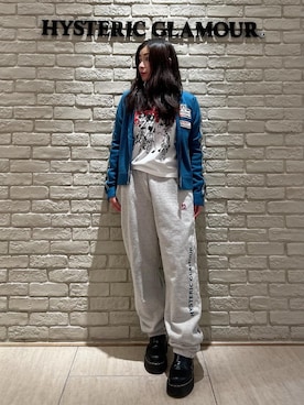 「アイテム（スウェットパンツ）」を使った、SUZUKIさん（レディース・150cm）の冬コーディネート