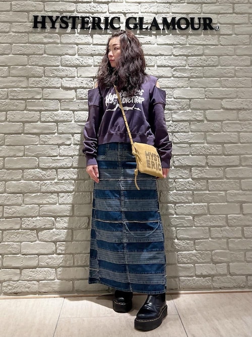 スクラッチロングデニムスカート（スカート）｜HYSTERIC GLAMOUR