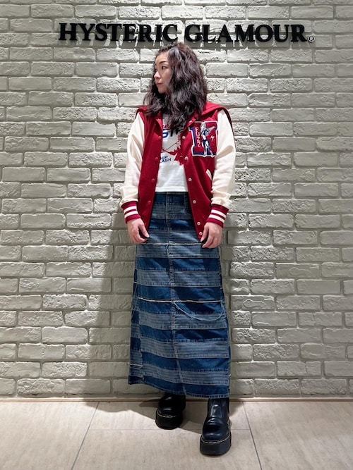 スクラッチロングデニムスカート（スカート）｜HYSTERIC GLAMOUR