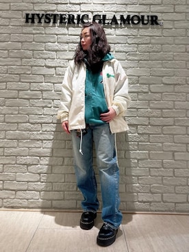 「HYSTERIC GLAMOUR（ヒステリックグラマー）のアイテム（ブルゾン）」を使った、SUZUKIさん（レディース・150cm）の冬コーディネート