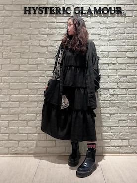 「HYSTERIC GLAMOUR（ヒステリックグラマー）のHYSTERIC TYPICAL GIRLS ティアードスカート（スカート、ブラック系）」を使った、SUZUKIさん（レディース・150cm）の夏コーディネート