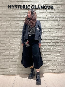 「HYSTERIC GLAMOUR（ヒステリックグラマー）のGUITAR GIRL スケーターソックス（ソックス/靴下、イエロー系）」を使った、SUZUKIさん（レディース・150cm）の秋コーディネート