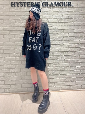 「HYSTERIC GLAMOUR（ヒステリックグラマー）のDOG EAT DOG? ワンピース（ワンピース、ブラック系）」を使った、SUZUKIさん（レディース・150cm）の秋コーディネート