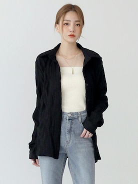 「韓国ファッション」｜UNE MANSIONさん（レディース・159cm）の春コーディネート