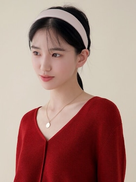 「アイテム（ヘアバンド）」を使った、UNE MANSIONさん（レディース・162cm）の春コーディネート