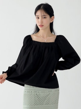 「プリーツ」｜UNE MANSIONさん（レディース・162cm）の春コーディネート