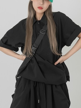 「ルーズフィット」｜UNE MANSIONさん（レディース・163cm）の春コーディネート