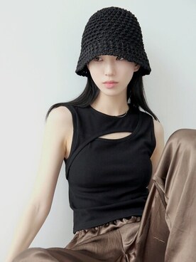「韓国ファション」｜UNE MANSIONさん（レディース・162cm）の夏コーディネート