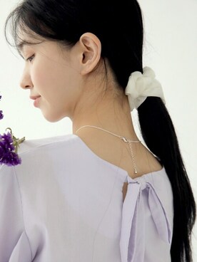 「アイテム（シュシュ）」を使った、UNE MANSIONさん（レディース・162cm）の夏コーディネート