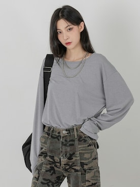 「ルーズフィット」｜UNE MANSIONさん（レディース・170cm）の夏コーディネート