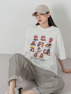 「ルーズフィット」｜UNE MANSIONさん（レディース・170cm）の夏コーディネート