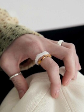 「アイテム（リング、ホワイト系）」を使った、UNE MANSIONさん（レディース・159cm）の夏コーディネート