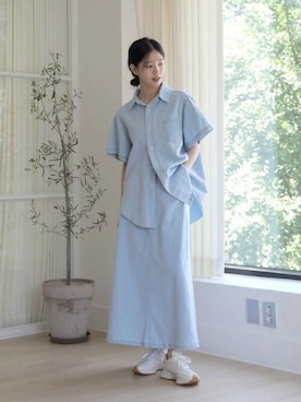 「UNE MANSION（ユヌマンション）のアイテム（サロペット/オーバーオール）」を使った、UNE MANSIONさん（レディース・167cm）の夏コーディネート